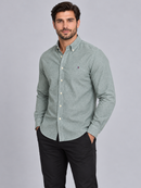 Camisa Social Tommy Hilfiger Regular - Verde Mescla