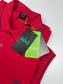 Camisa Gola Polo Hugo Boss    - Vermelha