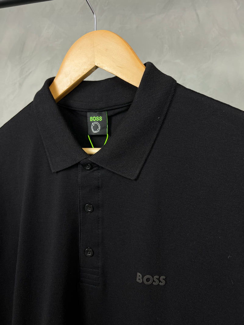 Camisa Gola Polo Hugo Boss -  Preta