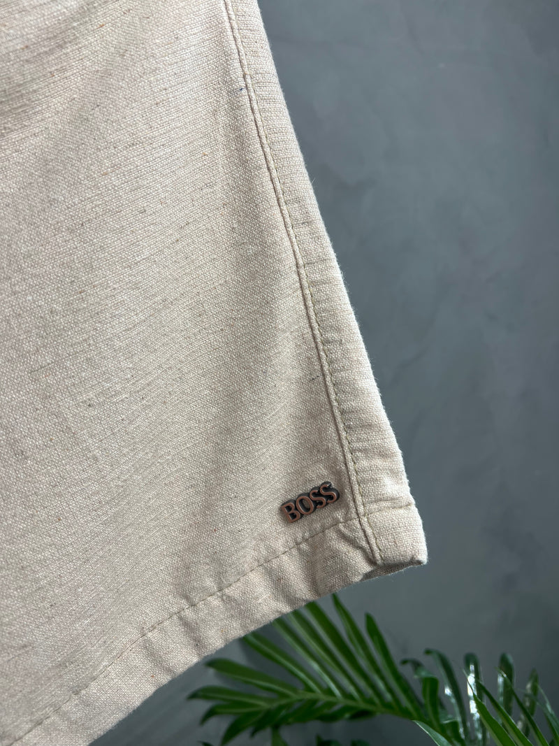 Short Linho Hugo Boss - Caqui