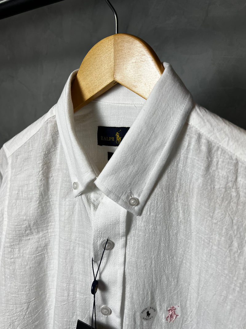 Camisa Social Polo Ralph Lauren - Branca - Linho