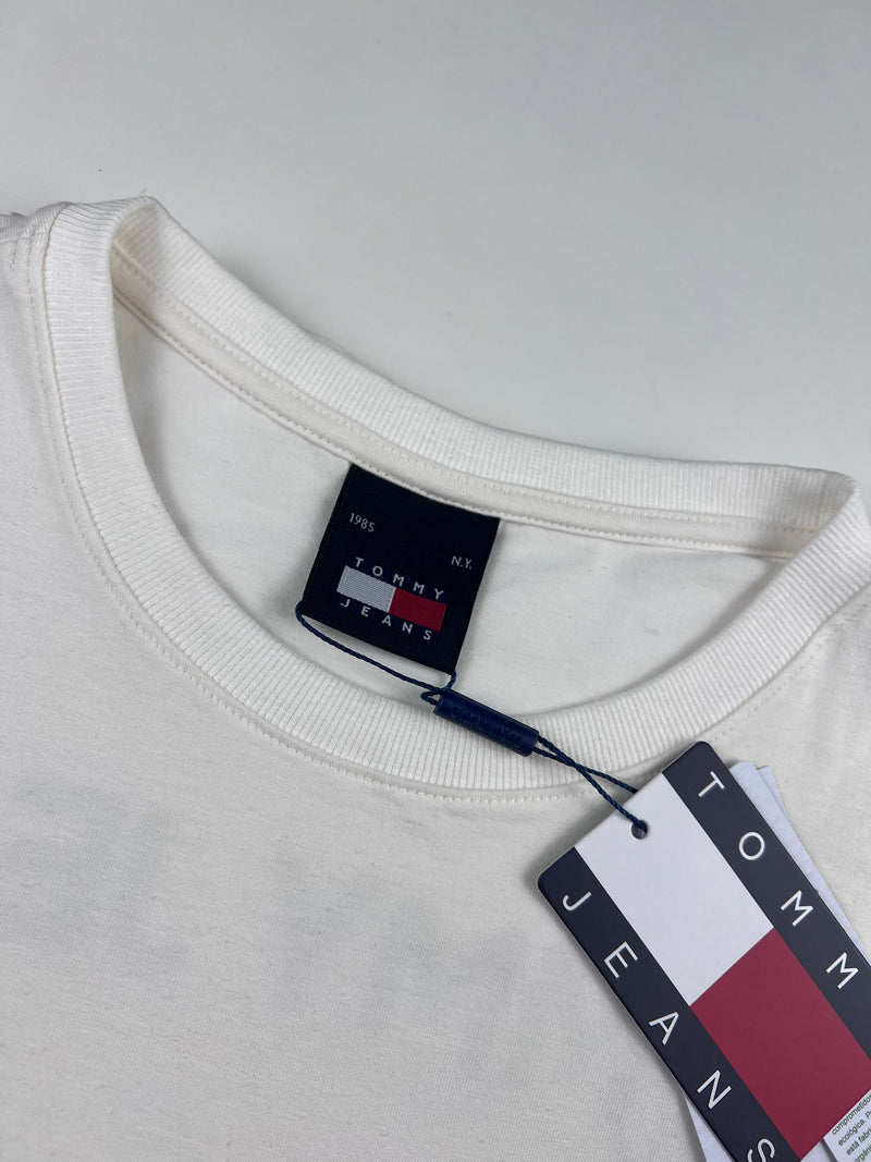 Camiseta Tommy Jeans - Off White - Pima Strech