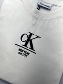 Camiseta Calvin Klein - Off White    - Seda Pima