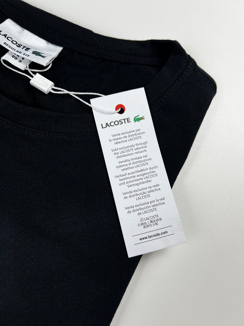 Camiseta Lacoste - Preta - Algodão Egípicio