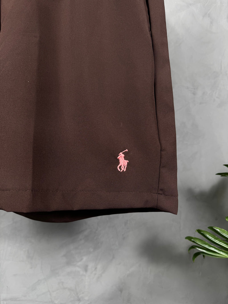 Short Tactel Premium Polo Ralph Lauren - Marrom