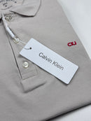 Camisa Gola Polo Calvin Klein  - Bege