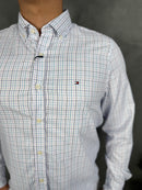 Camisa Social Tommy Hilfiger Oxford - Xadrez AZ/RX