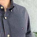 Camisa Social Tommy Hilfiger Oxford - Xadrez Az/Am