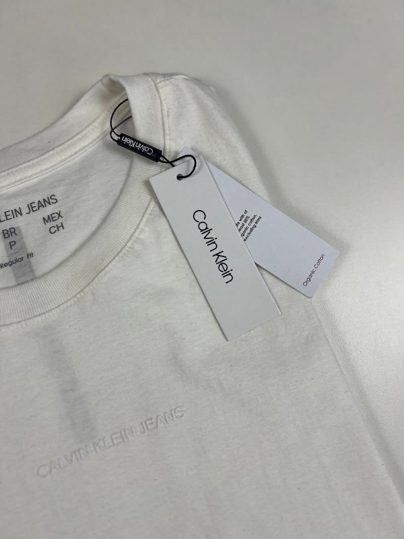 Camiseta Calvin Klein - Branca  - Seda Pima