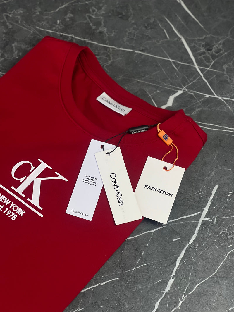 Camiseta Calvin Klein - Vermelha - Seda Pima