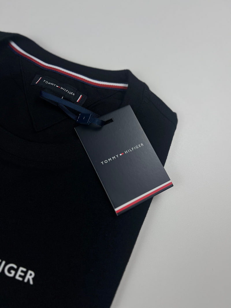 Camiseta Tommy Hilfiger - Preta - Seda Pima