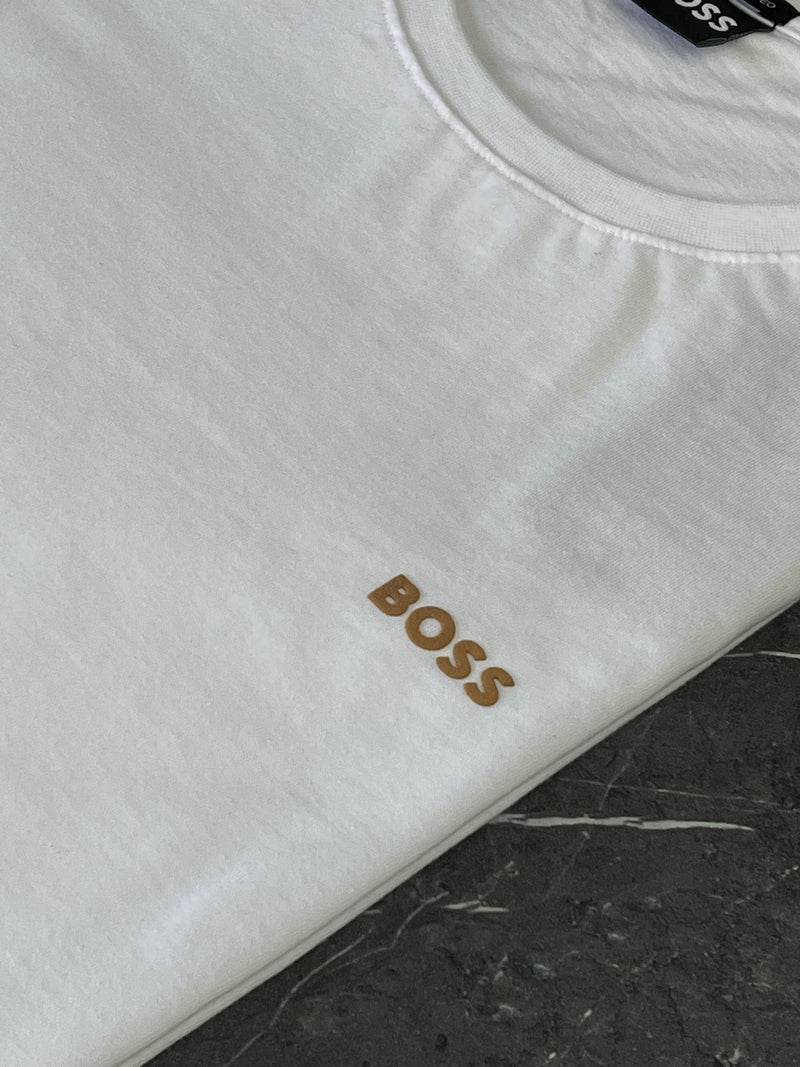 Camiseta Hugo Boss - Branca  - Seda Pima