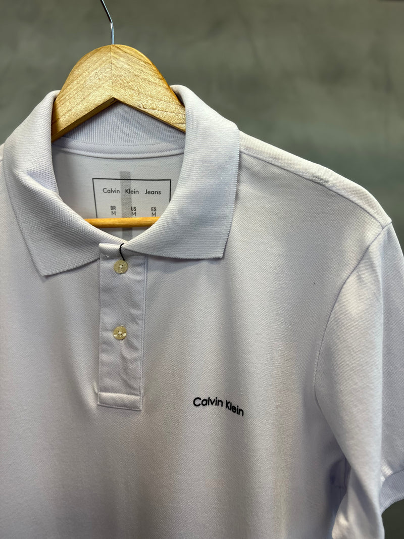 Camisa Gola Polo - Calvin Klein - Branca