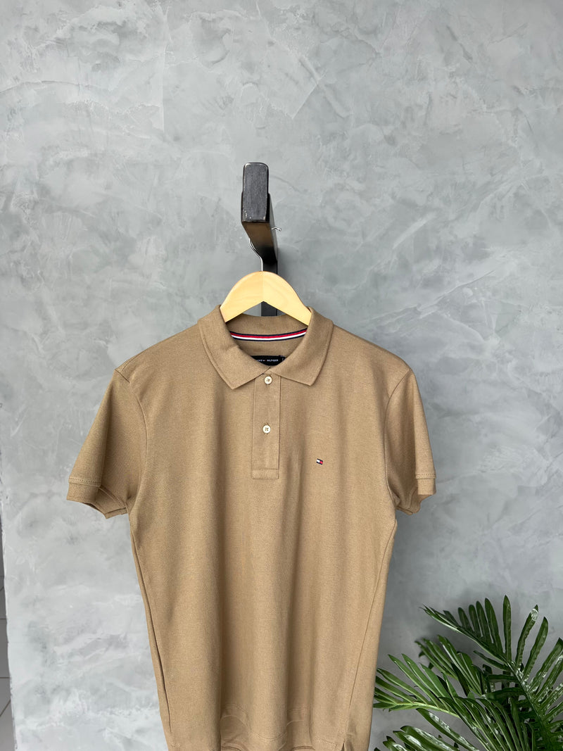 Camisa Gola Polo Tommy Hilfiger - Marrom