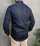 Camisa Social Polo Ralph Lauren Tricoline - Azul Marinho