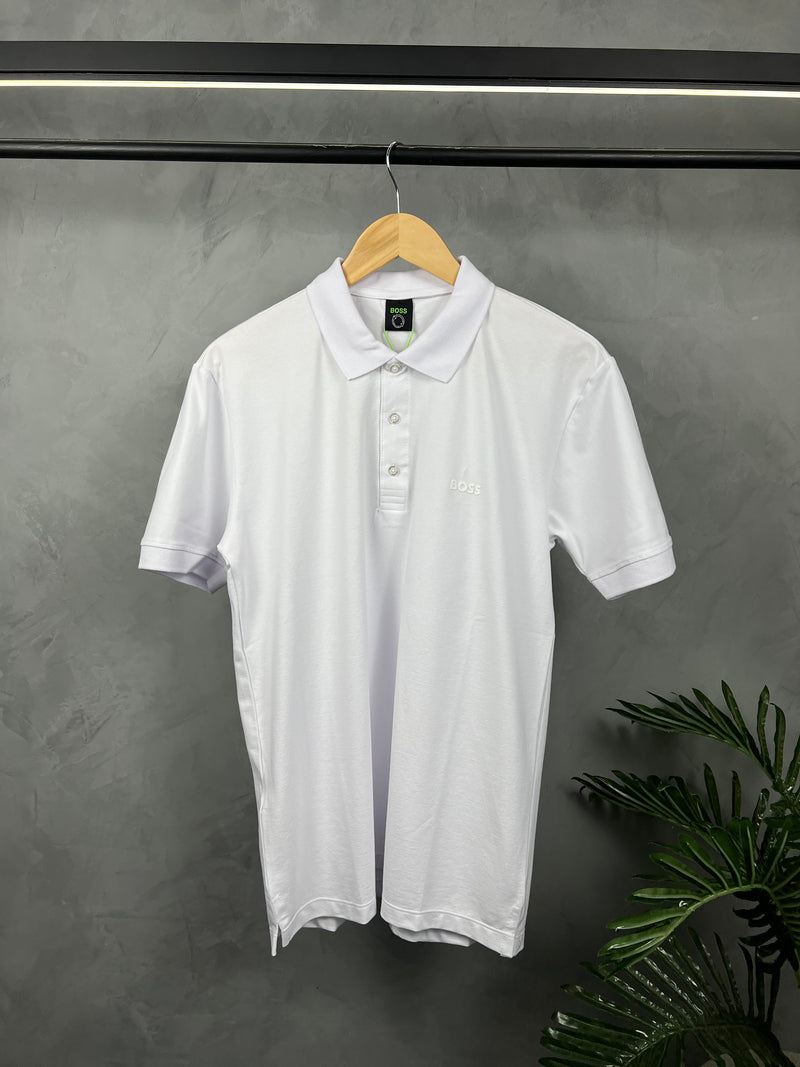 Camisa Gola Polo Hugo Boss -  Branca