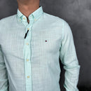Camisa Social Tommy Hilfiger Flame - Verde