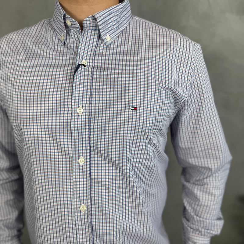 Camisa Social Tommy Hilfiger Oxford - Xadrez RX/VR