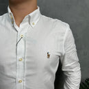 Camisa Social Polo Ralph Lauren Oxford - Branca