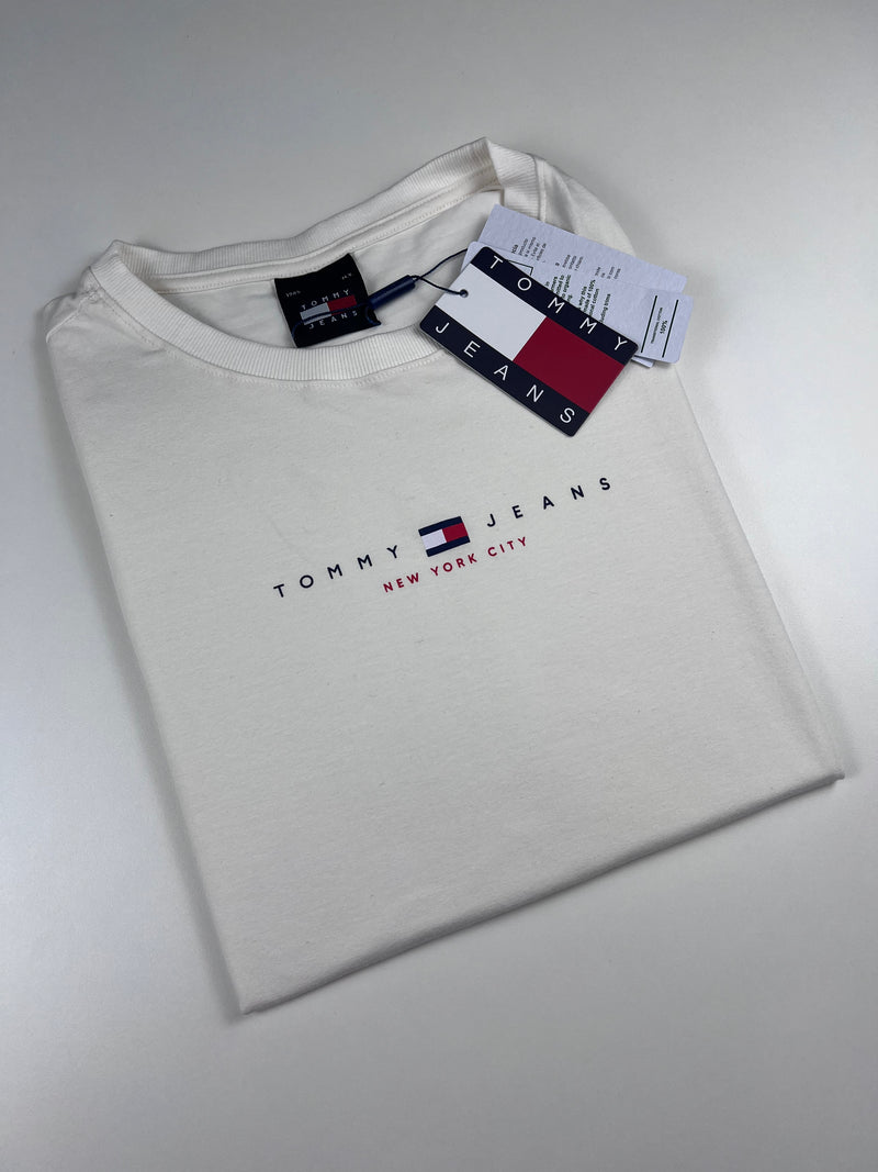 Camiseta Tommy Jeans - Off White - Pima Strech