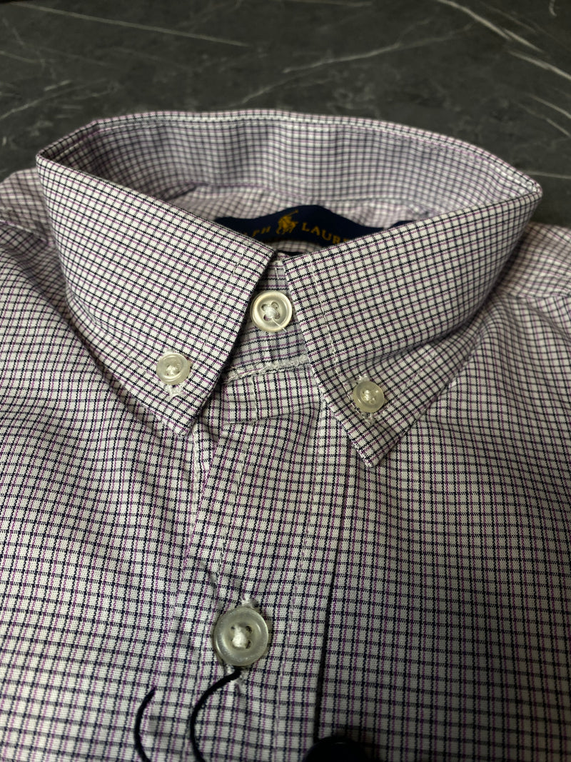 Camisa Social Polo Ralph Lauren Oxford - Xadrez Rosa