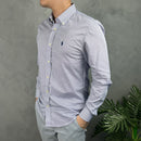 Camisa Social Polo Ralph Lauren Oxford - Xadrez  Azul