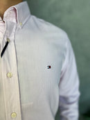 Camisa Social Tommy Hilfiger Oxford - Rosa