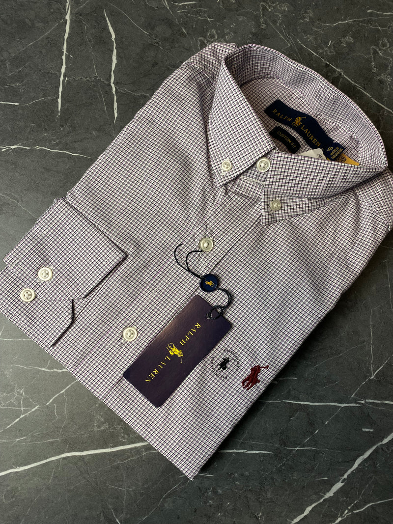 Camisa Social Polo Ralph Lauren Oxford - Xadrez Rosa