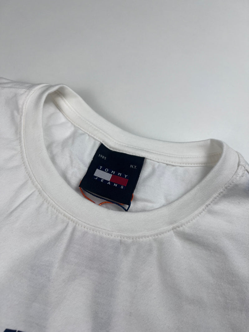 Camiseta Tommy Jeans - Off White - Seda Pima