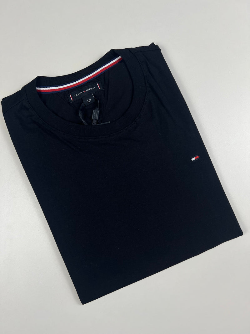 Camiseta Tommy Hilfiger - Preta - Seda Pima