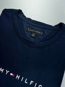 Camiseta Tommy Hilfiger - Azul Marinho     - Algodão Egipcio