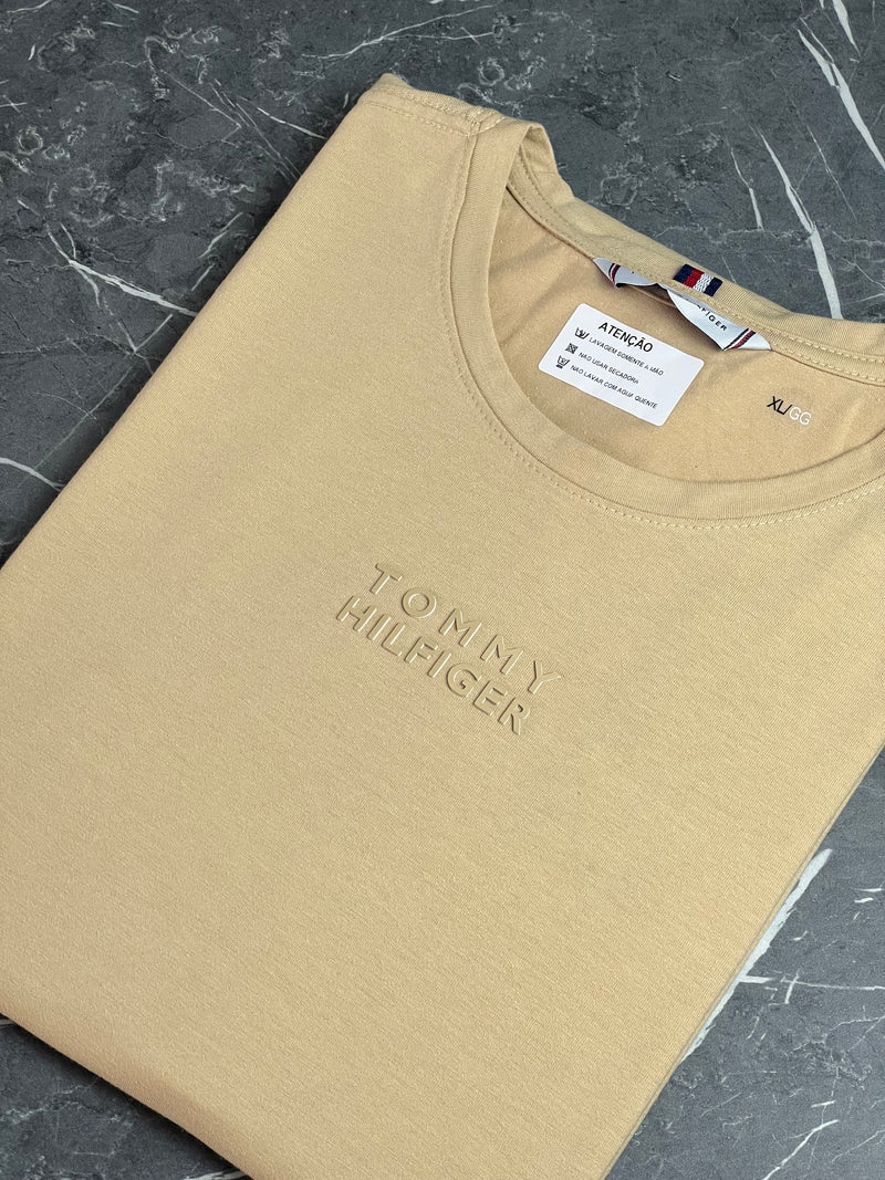 Camiseta Tommy Hilfiger - Caqui - Algodão Egípcio