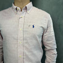 Camisa Social Polo Ralph Lauren Oxford - Rosa