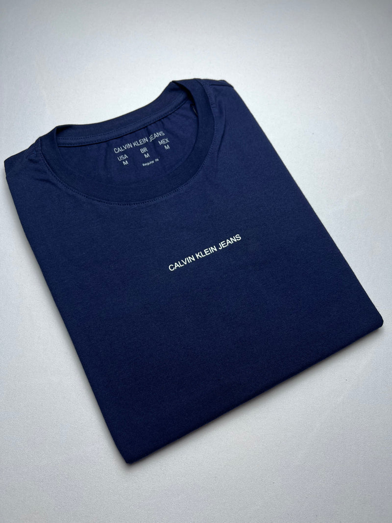 Camiseta Calvin Klein - Azul Marinho - Seda Pima
