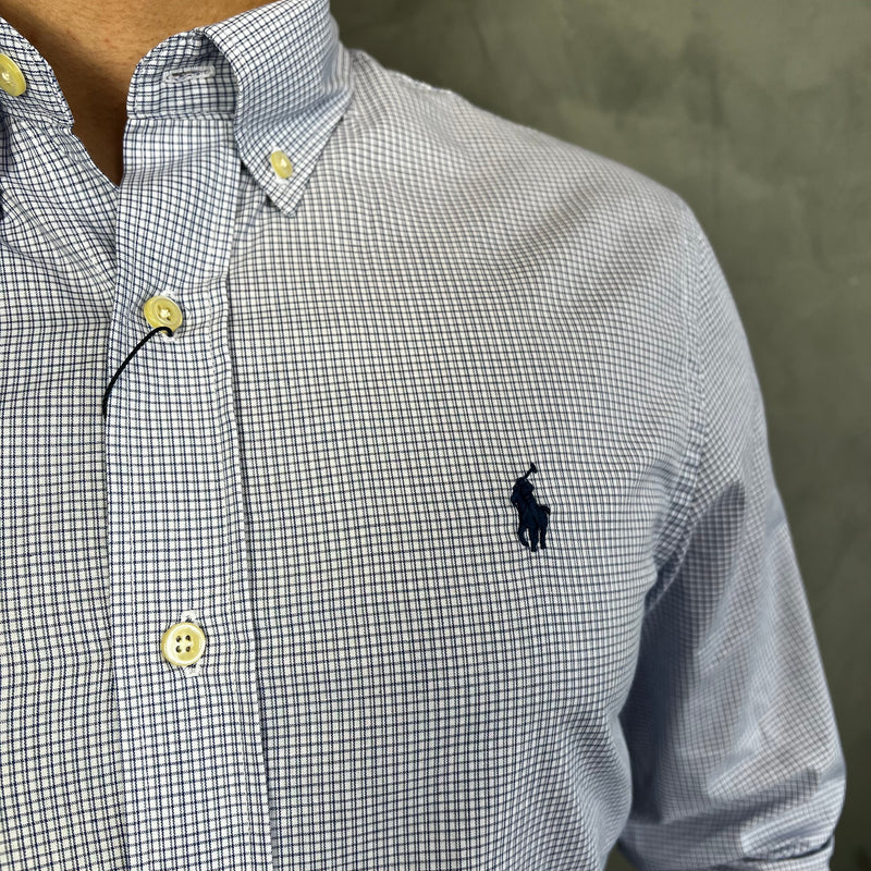 Camisa Social Polo Ralph Lauren Oxford - Xadrez BR/AZ