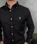 Camisa Social Polo Ralph Lauren Oxford - Xadrez Pr/Vrm