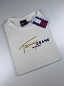 Camiseta Tommy Jeans - Off White - Pima Strech