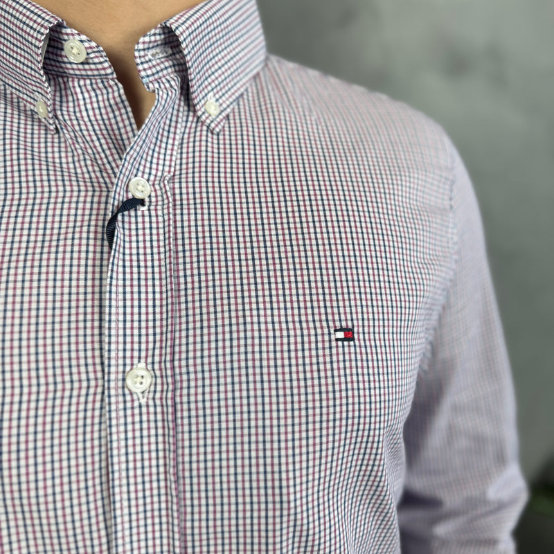 Camisa Social Tommy Hilfiger Oxford - Xadrez BR/RS