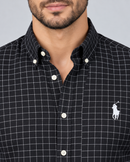 Camisa Social Pr/Br Polo Ralph Lauren Oxford - Xadrez