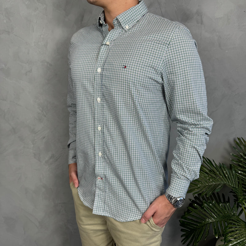 Camisa Social Tommy Hilfiger Oxford - Xadrez BR/VR