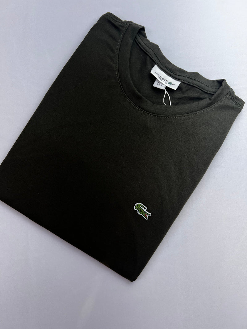 Camiseta Lacoste - Verde Militar - Algodão Egípcio