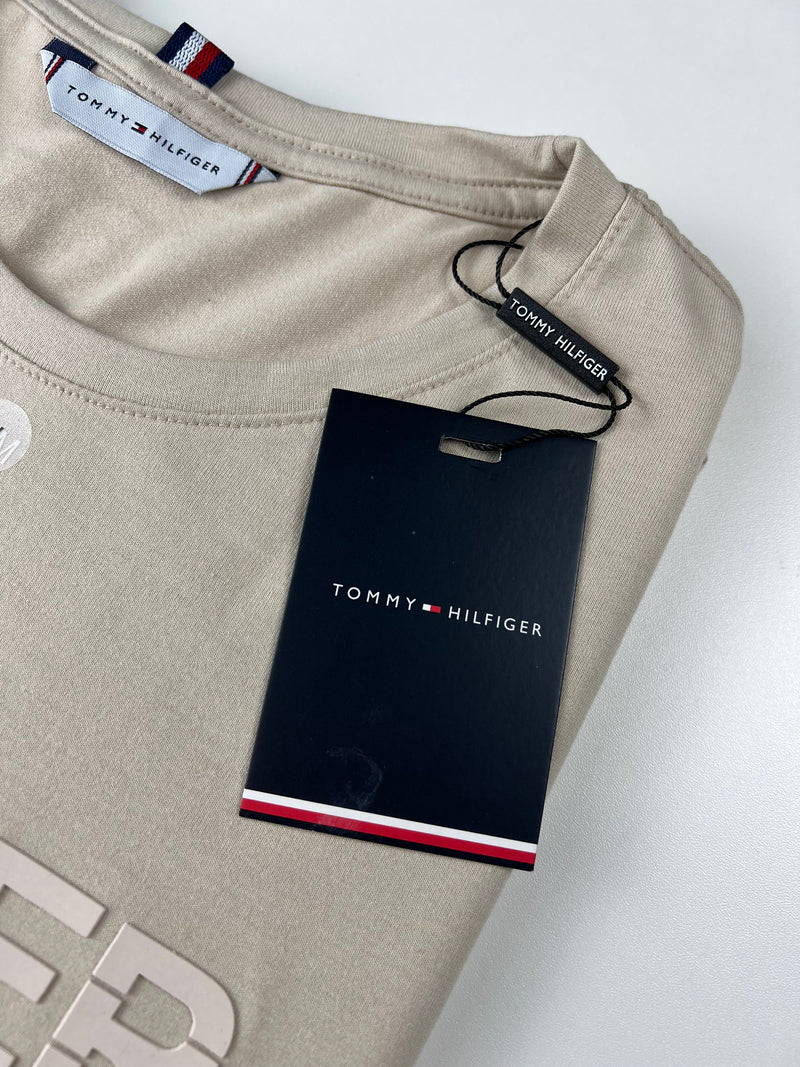Camiseta Tommy Hilfiger - Bege - Algodão Egípicio