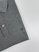 Camisa Gola Polo Plus Size Tommy Hilfiger - Cinza