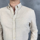 Camisa Social Polo Ralph Lauren - Bege - Linho