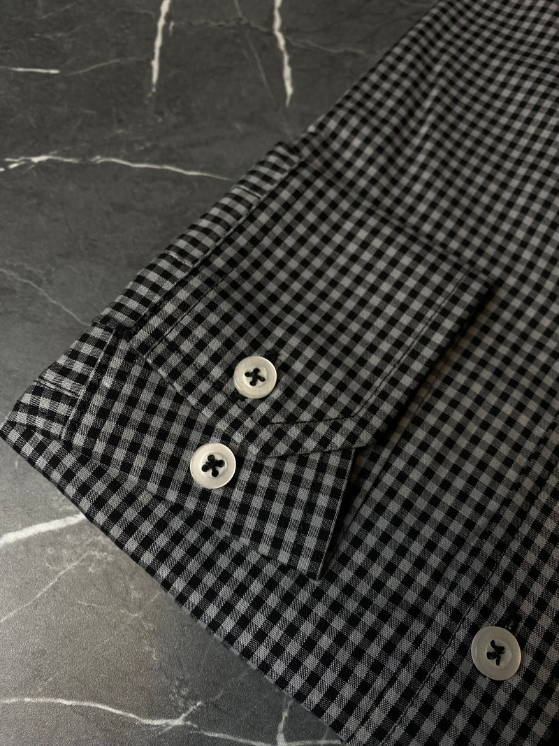 Camisa Social Polo Ralph Lauren Oxford - Xadrez Cinza