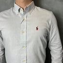 Camisa Social Polo Ralph Lauren Oxford - Cinza