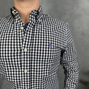 Camisa Social Polo Ralph Lauren Oxford - Xadrez Preta