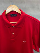 Camisa Gola Polo Armani Jeans - Vermelha