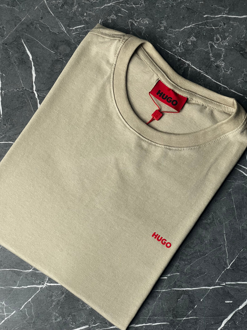 Camiseta Hugo Boss - Caqui - Seda Pima