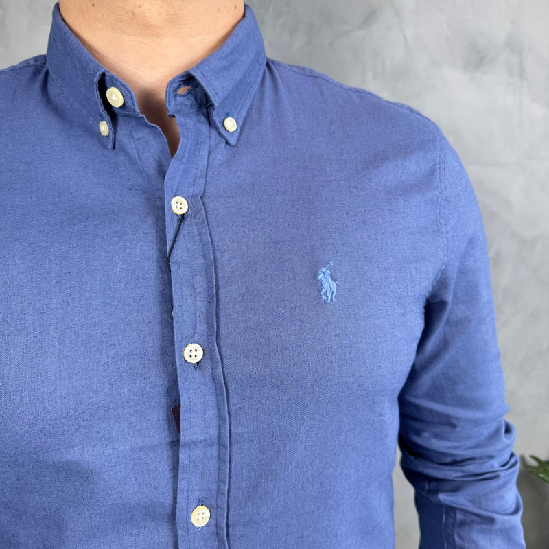 Camisa Social Polo Ralph Lauren - Azul - Linho